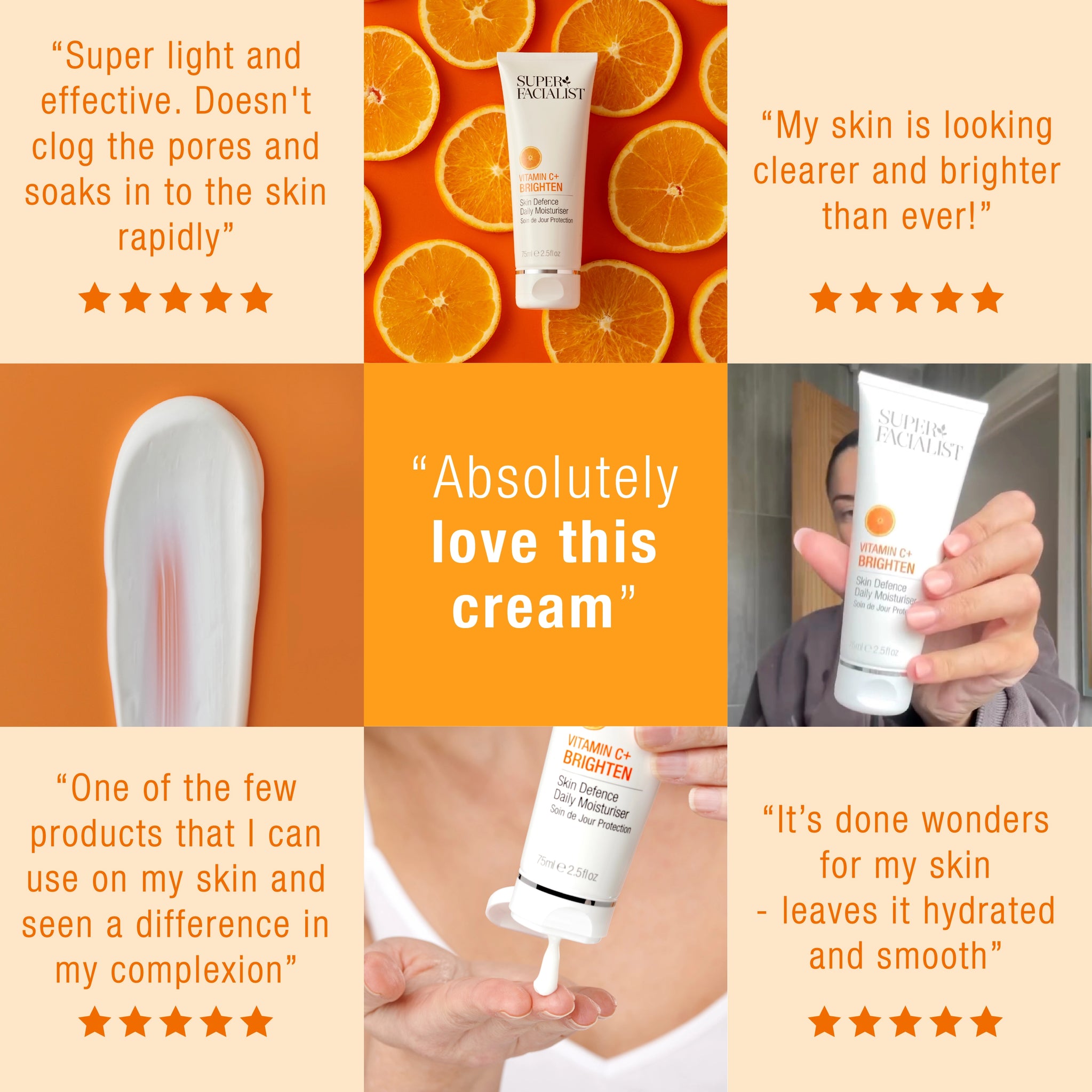 Superfacialist Vitamin C Skin Defence Daily Moisturiser Reviews