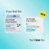 old hyaluronic acid firming super lift day cream carton next to the new replacement vegan collagen carton
