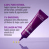 Retinol Resurfacing Concentrate Ingredients include: 0.29% pure Retinol, 1% Bakuchiol, Collagen active.