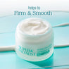 night cream jar with open lid white rich cream helps to firm and smooth