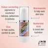Primer USPs: colour correcting pigments to counteract redness, sallowness and dullness, Niacinamide to help even skin tone, Cica to help soothe, comfort and calm, Hyaluronic acid to boost skin hydration.