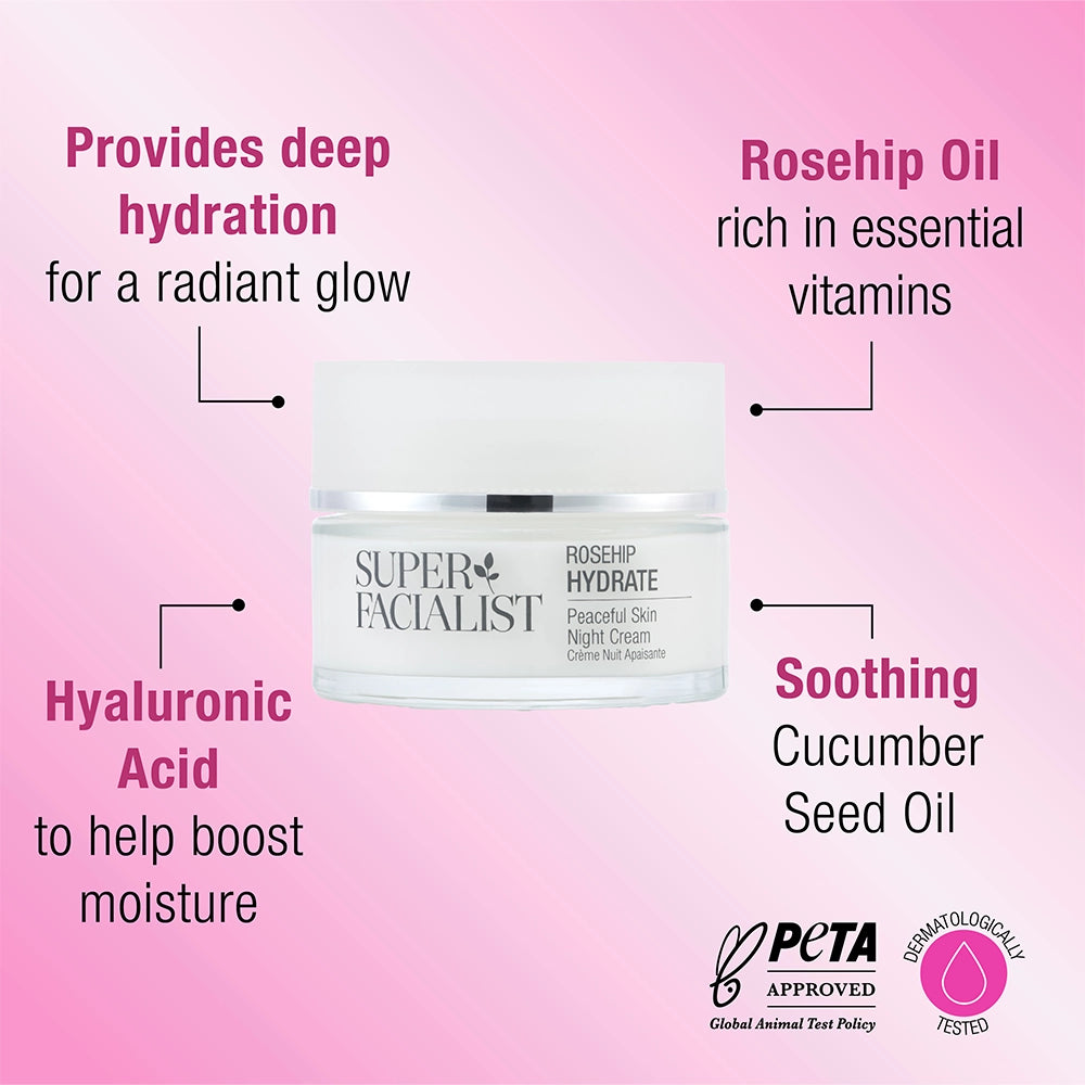Rosehip Hydrate Night Cream 50ml Super Facialist