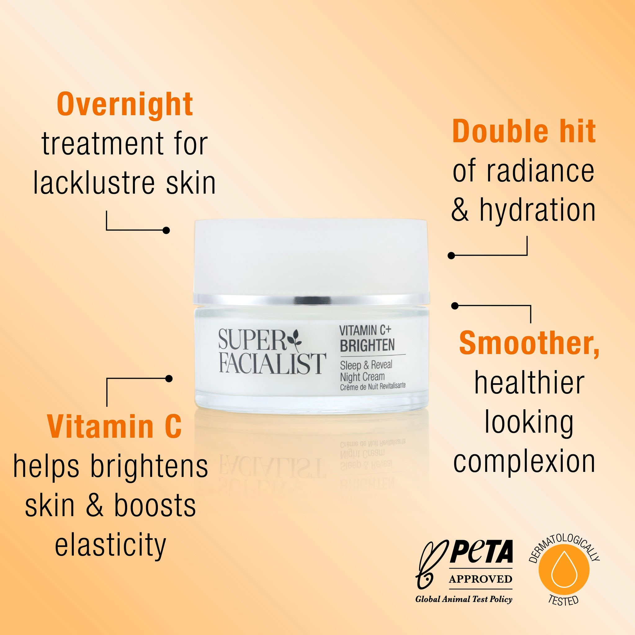 Supefacialist Vitamin C Night Cream key benefits