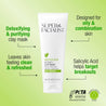 Salicylic Acid Clay Mask USPs: detoxifying and purifying clay mask, designed for oily and combination skin, leaves skin feeling clean and refreshed, Salicylic Acid helps target breakouts. 