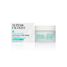 vegan collagen moisturiser white frosted jar next to a white carton
