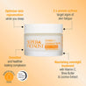 Skincare benefits of vitamin c overnight resync night cream infographic. Optimises skin rejuvenation, x2 proven actives, smoother and healthier looking complexion, nourishing overnight treatment. 