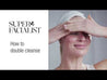 Video of charlotte connoley showing how to double cleanse using the vitamin c cleansing oil and micro polish wash