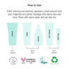 How to use infographic. Use as a first step of your skincare routine.