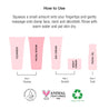 How to use infographic. Use in the beginning of your skincare regimen, after using a cleanser.