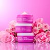 rosehip meltaway cleansing balm stacked with rosehip flower