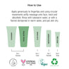 How to use infographic. Use as a first step of your skincare regmimen.