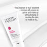 A positive quote of a review of the creamy cleanser