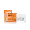 Vitamin C night cream jar next to carton box pack shot in front of white background